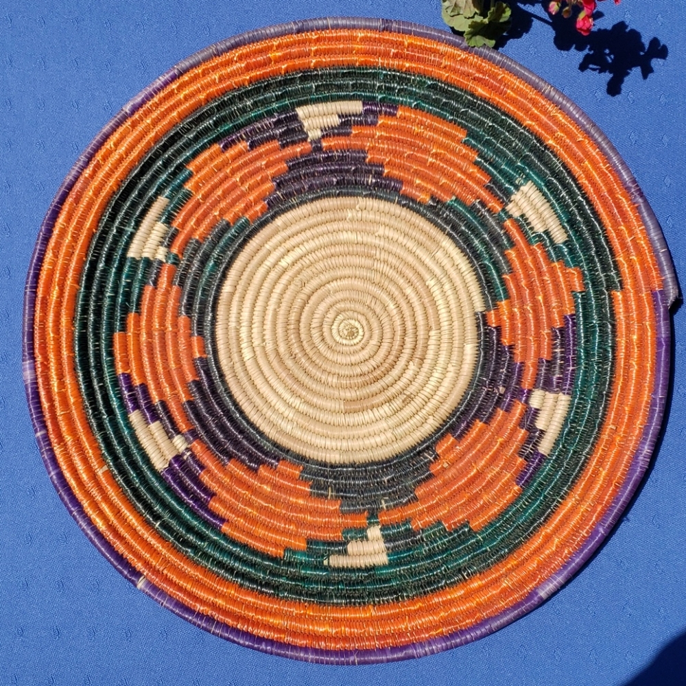 Unique Rattan Woven Orange, Purple Boho Ba…